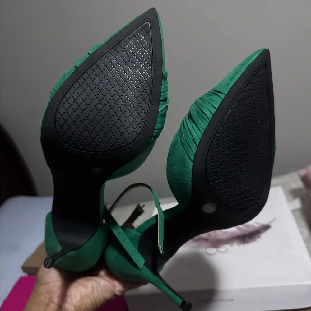 Jessica Simpson Green Suede Heels